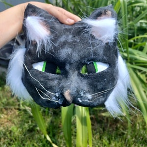 where to get a therian black fluffy cat mask｜TikTok Search