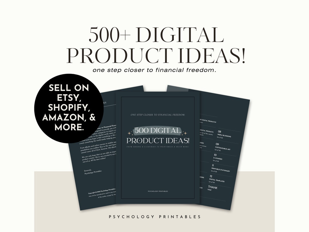 500 Etsy Digital Product Ideas to Create & Sell for Passive Income ...