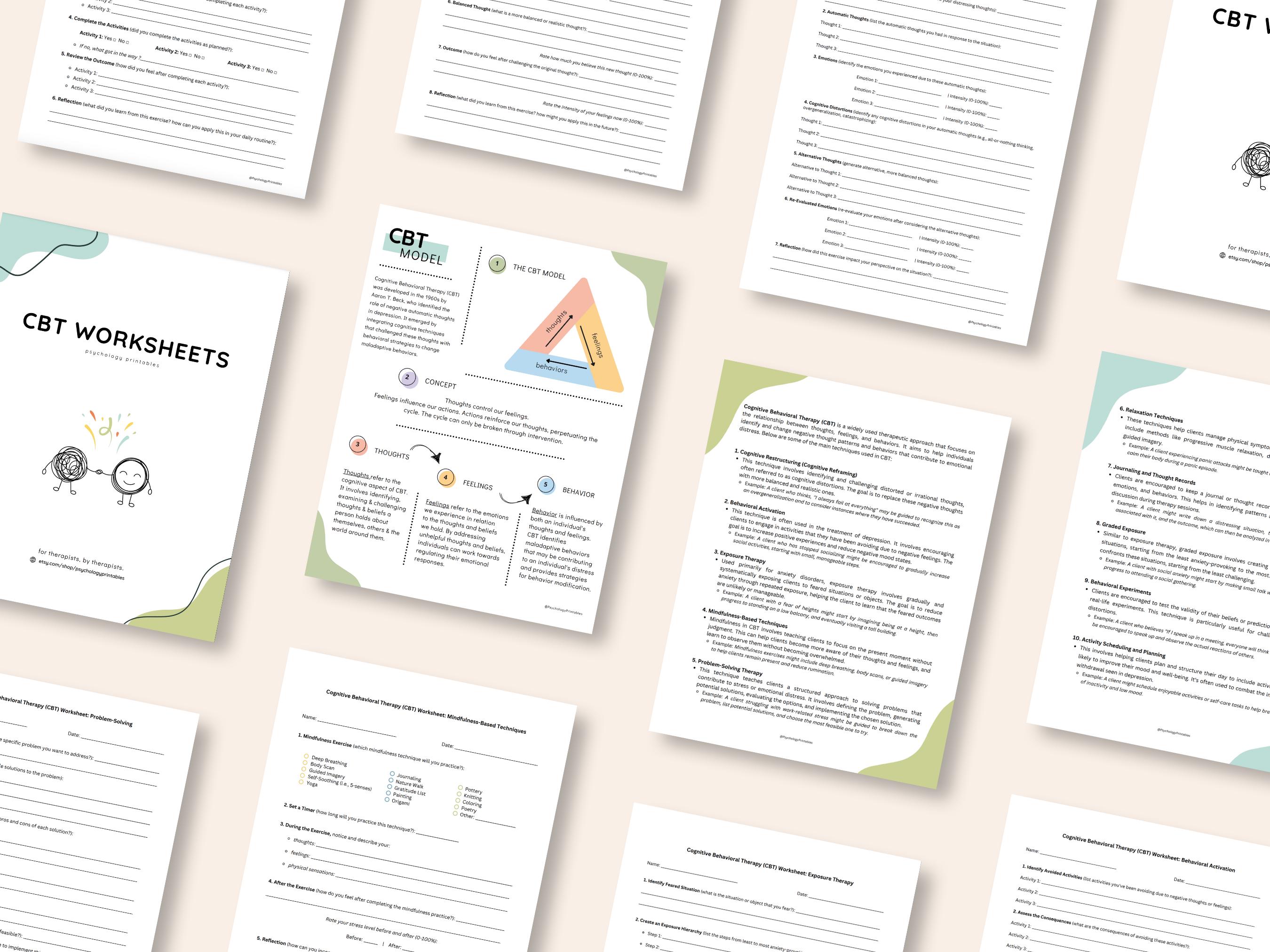 CBT Anger Management Worksheet for Teens