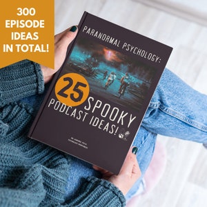 25 Halloween Podcast Ideas in Paranormal Psychology for Mental Health Professionals or those interested in psychology. PDF Digital Download.