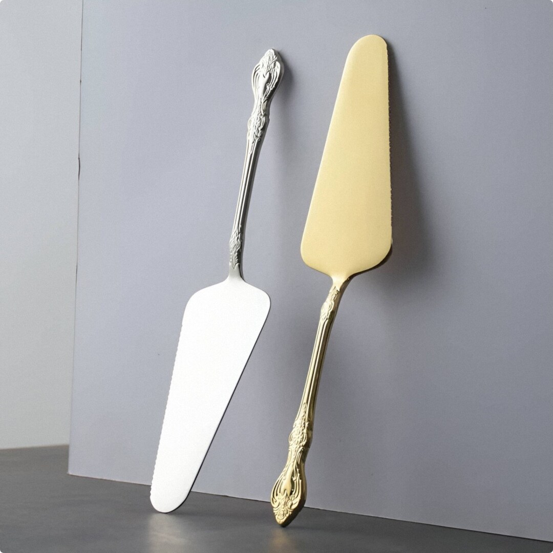 Silver Cake Knife Gold Cake Knife Anniversary Cake Cutting Etsy