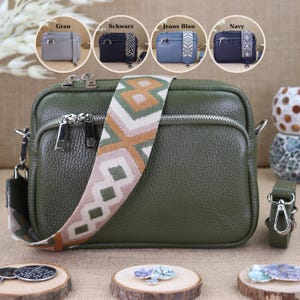 Sac banane en cuir avec 2 sangles pour femme, sac à bandoulière en cuir pour femme, sac à bandoulière de différentes couleurs et tailles, cadeau pour elle