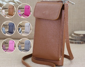 Petit sac et portefeuille pour téléphone portable en cuir avec large sangle à motifs pour femme, sac pour téléphone portable de différentes couleurs, portefeuille pour femme