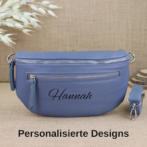 Bolso bandolera de piel personalizable para mujer, bolso bandolera, riñonera de piel, regalo para ella, San Valentín, bolso bandolera para mujer