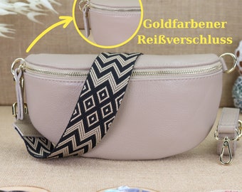 Sac à bandoulière en cuir beige pour femmes, sac à bandoulière en cuir, sac à bandoulière avec fermeture éclair dorée pour femmes