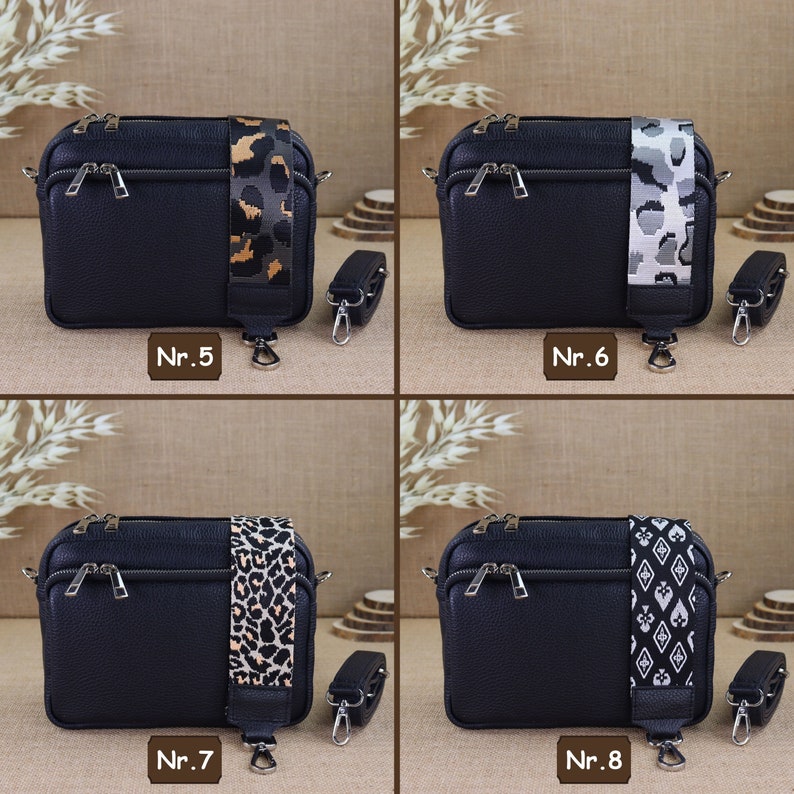 Leren heuptasje met 2 riemen voor dames, leren schoudertas voor dames, crossbody tas in verschillende kleuren en maten, cadeau voor haar afbeelding 4