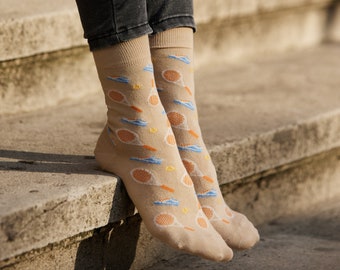 Silvester socks with tennis pattern - Clay Season