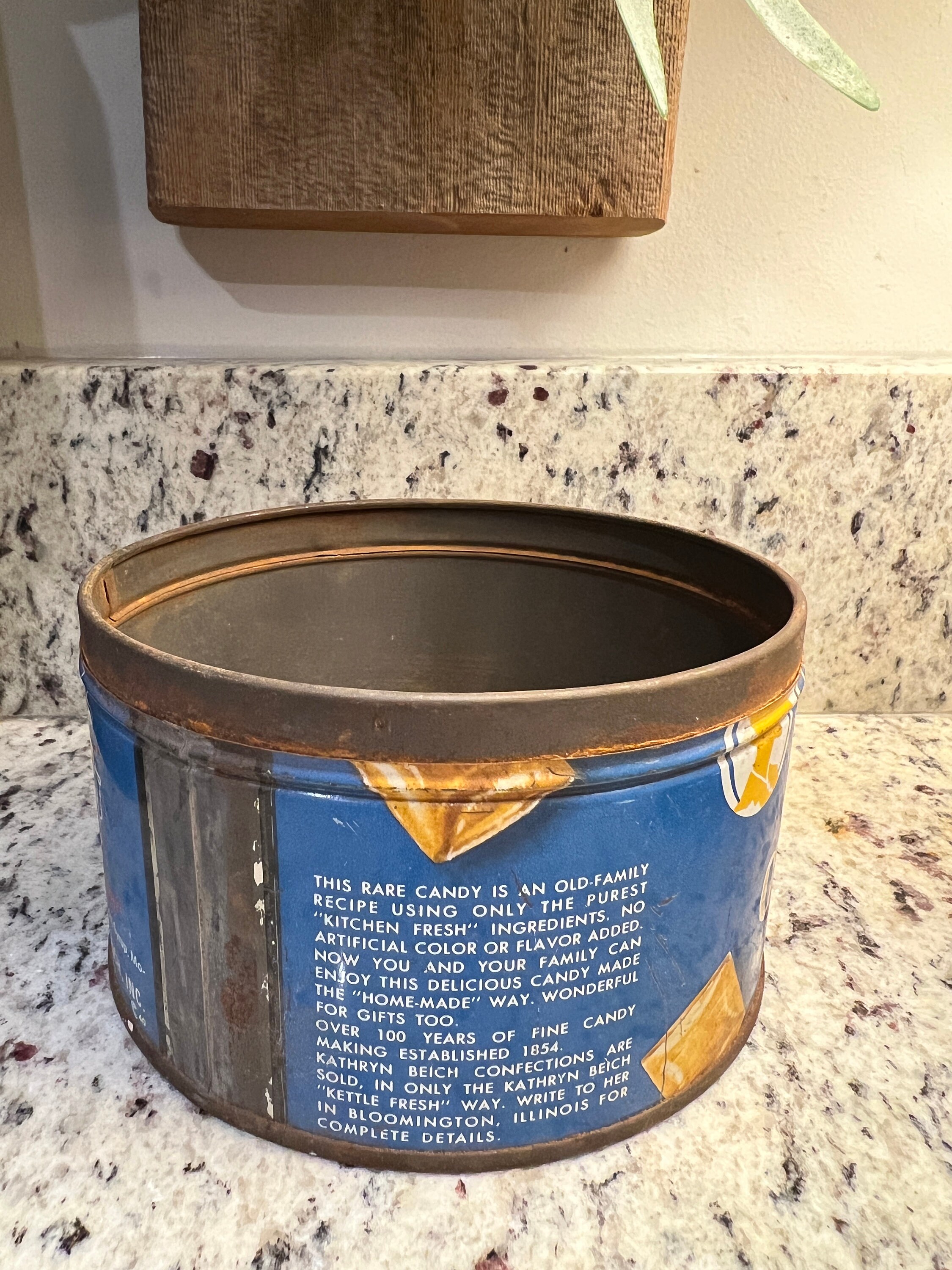 Vintage Golden Crumbles Candy Tin Etsy