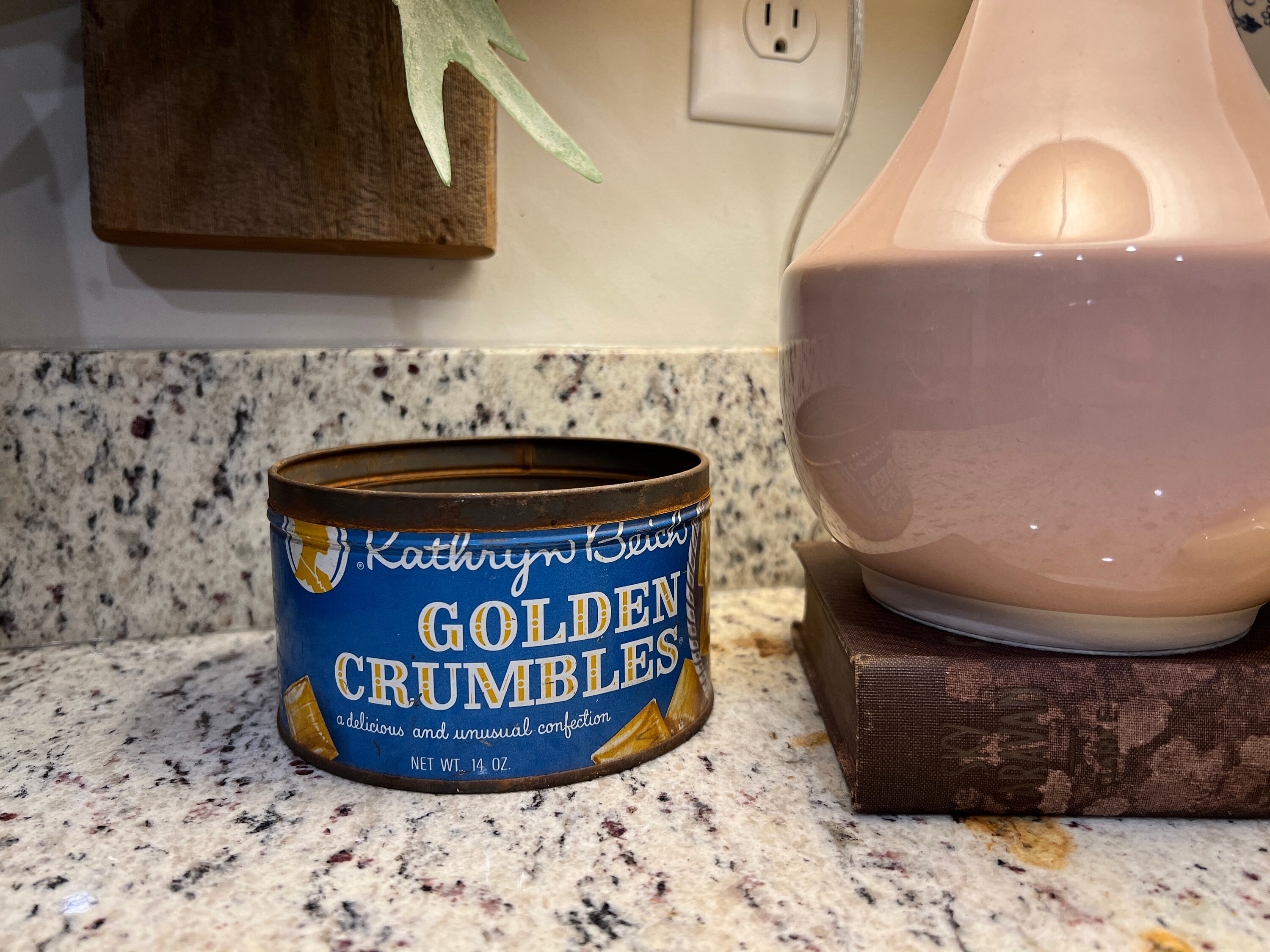 Vintage Golden Crumbles Candy Tin Etsy