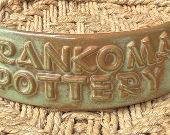 Vintage Frankoma Dealer Display Sign Prairie Green