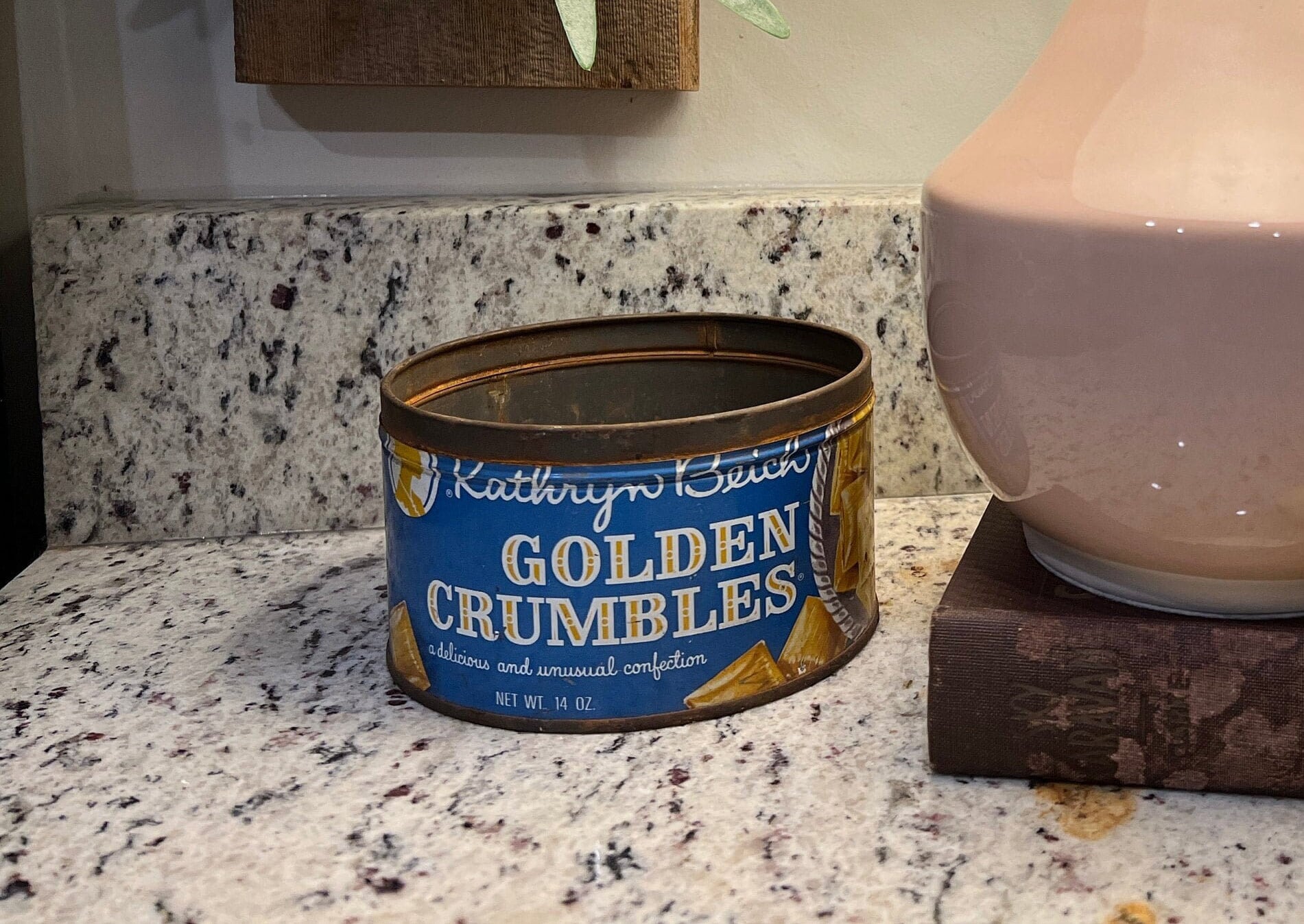 Vintage Golden Crumbles Candy Tin Etsy