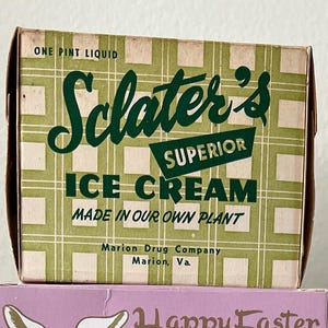 Vintage Sclater's Superior Vanilla Ice Cream One Pint Carton
