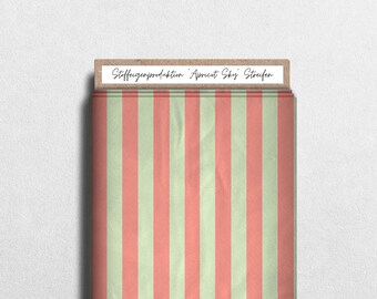 In-house production pre-order French Terry, Jersey “Apricot Collection Stripes”