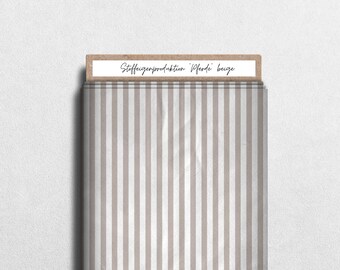 In-house production / Fabrics / In-house fabric production French Terry, Jersey “Horse combination fabric Stripes beige”