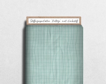 In-house fabric production French Terry, softshell, jersey “Pooltage” mint combination fabric