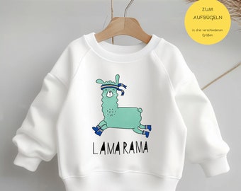 Iron-on image with lettering Lamarama Lama Turquoise