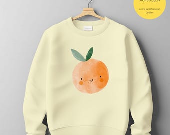 Iron-on image orange, iron-on image in various sizes, iron-on patch, patch, application, plot
