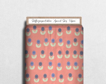 In-house production pre-order French Terry, Jersey “Apricot Collection Stripes”