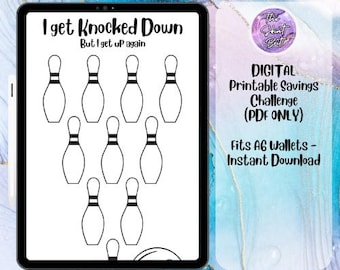 DIGITAL | I Get Knocked Down- January 2026 Freebie | PDF | Cash Stuffing | Cash Savings Challenge | Budgeting Envelopes | Sinking Fund