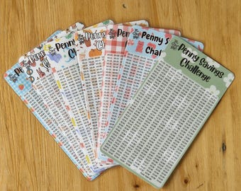 Penny Savings Challenge | Sinking Fund | Cash Stuffing | Cash Savings Challenge | Budgeting Envelopes | Laminate Tracker | A6 Binder