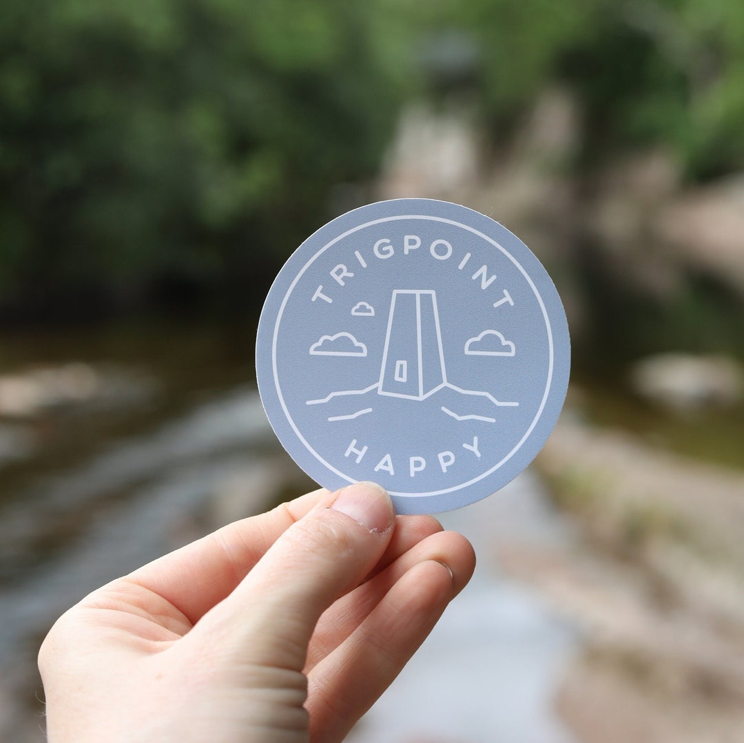 Sticker Bagging Trigpoint Happy Sticker Munro Bagging Journal Hiking Adventure Outdoors ...