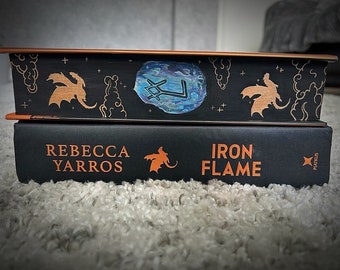 Hand painted ‘Iron Flame’ Book Edges | Empyrean Series Sequel, Rebecca Yarros