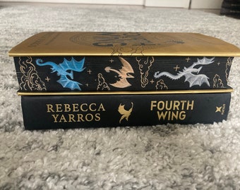Handpainted ‘Fourth Wing’ edges! Available in colour or entirely gold! Made to order