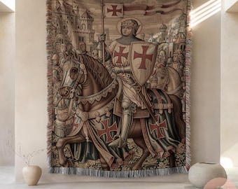 エルサレム王のタペストリー：中世の紋章十字軍の壁画 - Etsy 日本