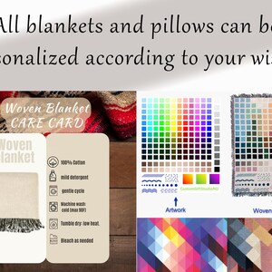 Personalized Woven Blanket Custom Throw Blanket Customizable Blanket Personalized Gift Custom Blanket Personalized Home Decor