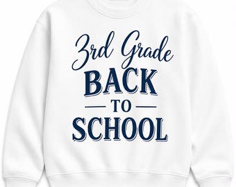 3D Kids Back to School Shirt, Personalized Sweater, Embroidered/Printed Crewneck, Custom Graduation Gift