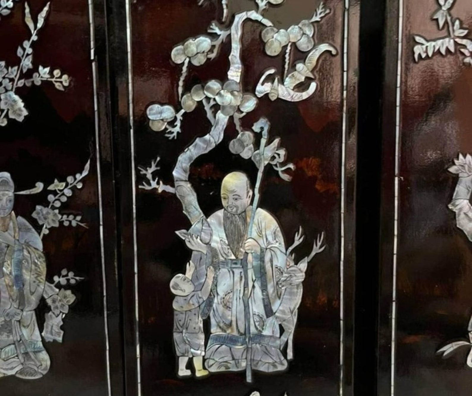 Lacquer Antique Chinese Wall Panels Etsy