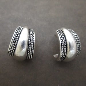 Sterling Half Hoop Earrings