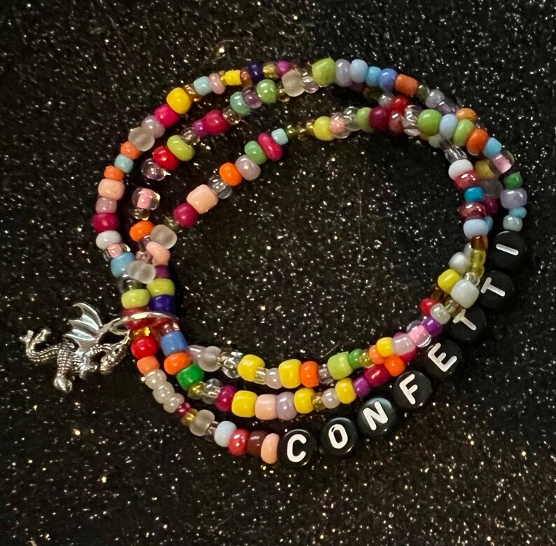 TS Confetti Friendship Bracelet Set Eras Inspired Swiftie Friendship Bracelet Speak Now Long