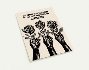 Postcards x10 Workers Rights, Feminist Postcard, Social Justice Postcard, Postcard Print, Postcards For Framing, Rose Schneiderman Quote