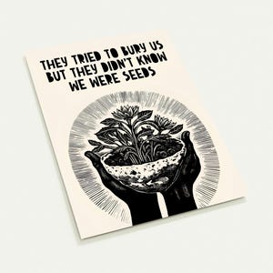 Cartes postales x10 Ils ont essayé de nous enterrer... Nous étions des graines. Cartes postales d'activisme, cartes postales BLM, cartes postales de féminisme, cartes postales de justice sociale