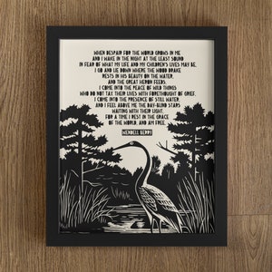 Wendell Berry The Peace of Wild Things, Wendell Berry Poem Print, Wendell Berry Print, Poetry Print, Wildlife Lover Gift, Nature Lover Gift