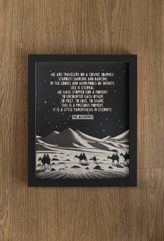 The Alchemist Print, Paulo Coelho Quotes, the Alchemist Poster