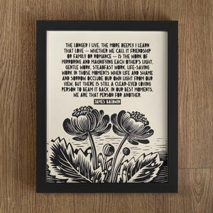 James Baldwin-kunst, cadeau stel, cadeau collega, cadeau voor hem, cadeau voor haar, cadeau vriend, vriendschapscadeau, bedankje, citaat van James Baldwin