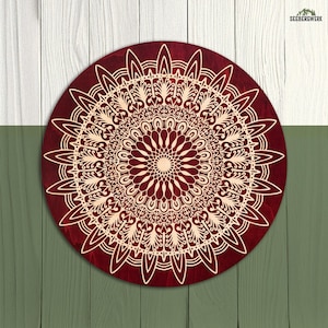 Mandala in Wood | Wall Art handmade | Spiritual Wall Decoration for Harmony and Inspiration