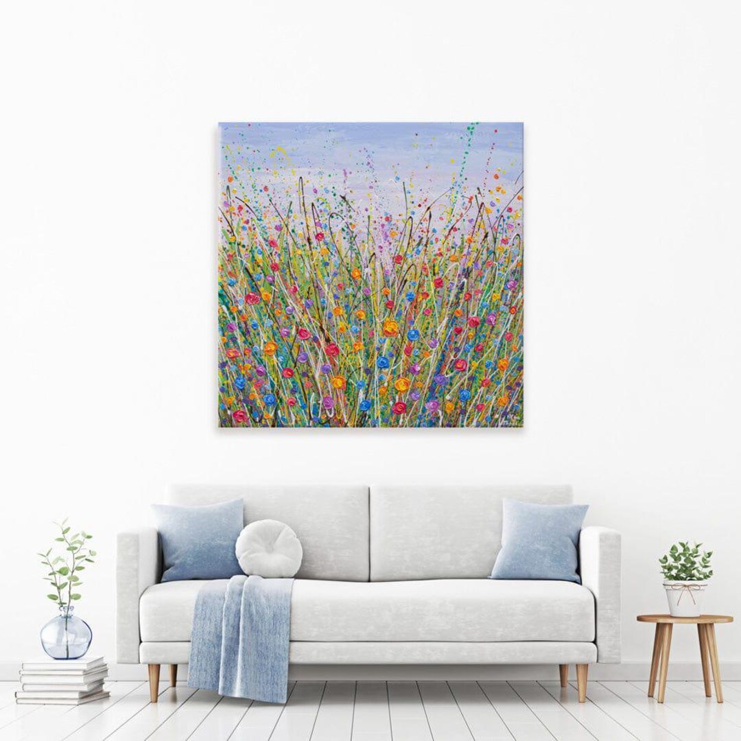 Wildflower Meadow Canvas Print - Etsy