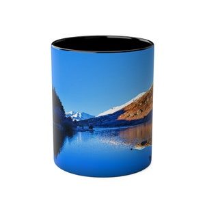 Snowdon, Yr Wyddfa, Llyn Mymbyr Lake, Wales, 11oz Two-Tone Mug