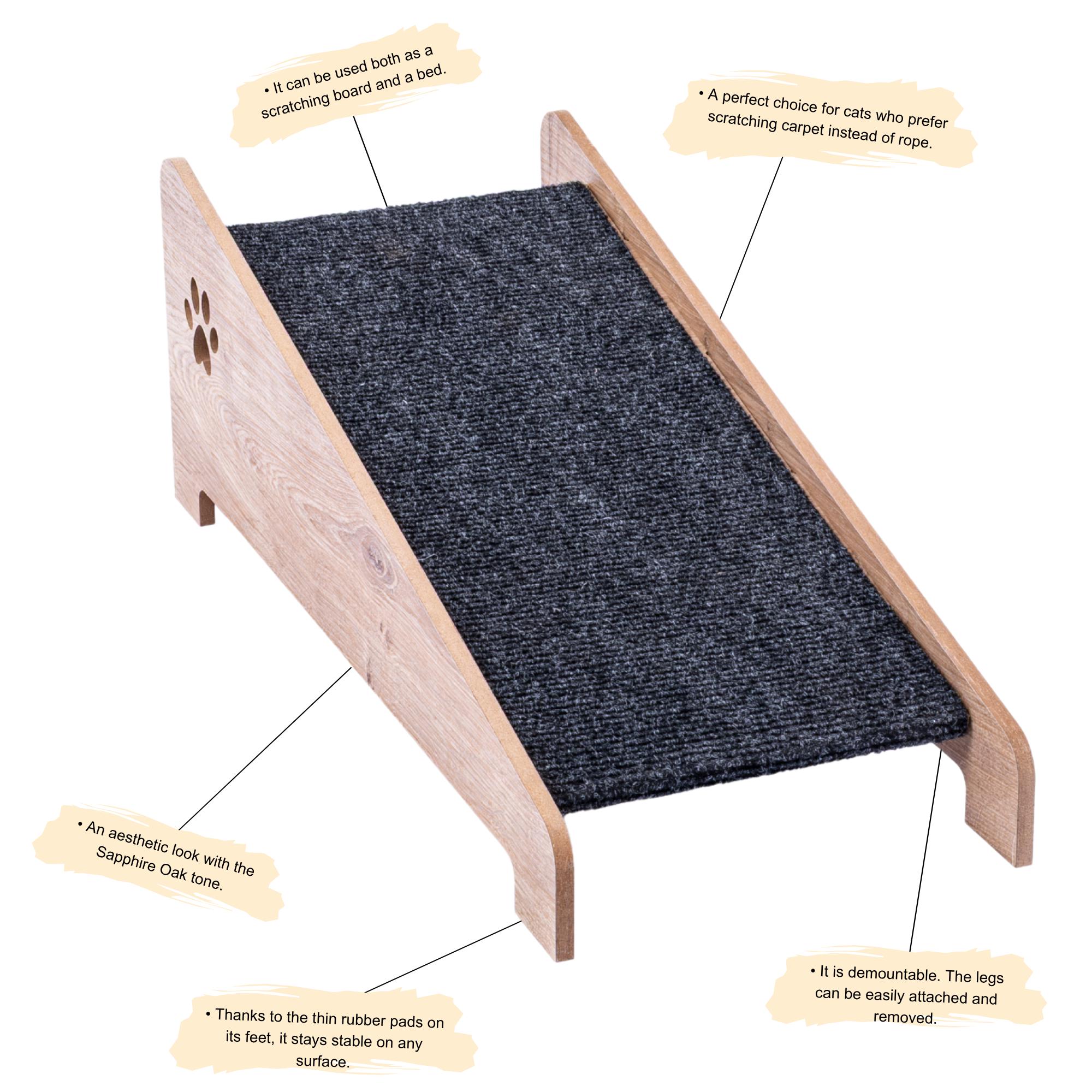 Scratch Ramp Inclined Cat Scratching Ramp With Textured Carpet - Etsy
