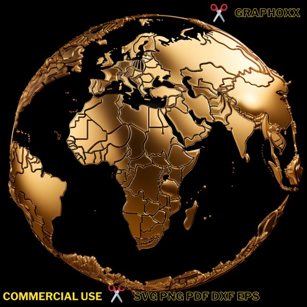 Nice Africa Gold Map SVG, Africa Map Svg, Africa Svg, Black Svg, Afro Woman Svg, Love Africa Svg, African American Svg Cut File, PNG, SVG