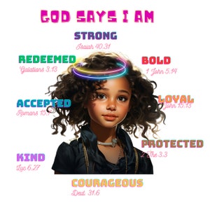God says i am afro peekaboo girl png sublimation design download,afro girl png,afro american girl png,Christian afro png, sublimate download