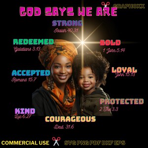 God says we are afro family  png sublimation design download,afro family  png,afro american girl png, Christian afro png, sublimate download