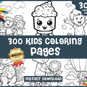 300 Bilder Malbuch, PDF, Ausmalseiten zum Ausdrucken, Einfache Mandalas, Stressabbau Muster, Kunsttherapie, Erwachsene und Kinder