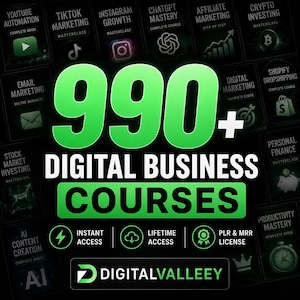 PLR Digital Products Bundle: 990+ Business Video Courses with Resale Rights