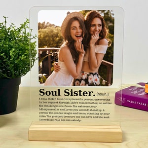 Personalized Soul Sister Definition Photo Gift  | Gift for Best Friend | Gift For Women | Custom Gift for Her |  Gift for Women