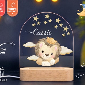 Lion Nightlight Gift for Baby | Best Gift for Baby | baby night light |girl boy bedroom bedside light gift for newborn | Lion,Zebra,Elephant