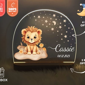 Lion Nightlamb Gift for Baby | Best Gift for Baby | baby night light |girl boy bedroom bedside light gift for newborn | Lion,Zebra,Elephant